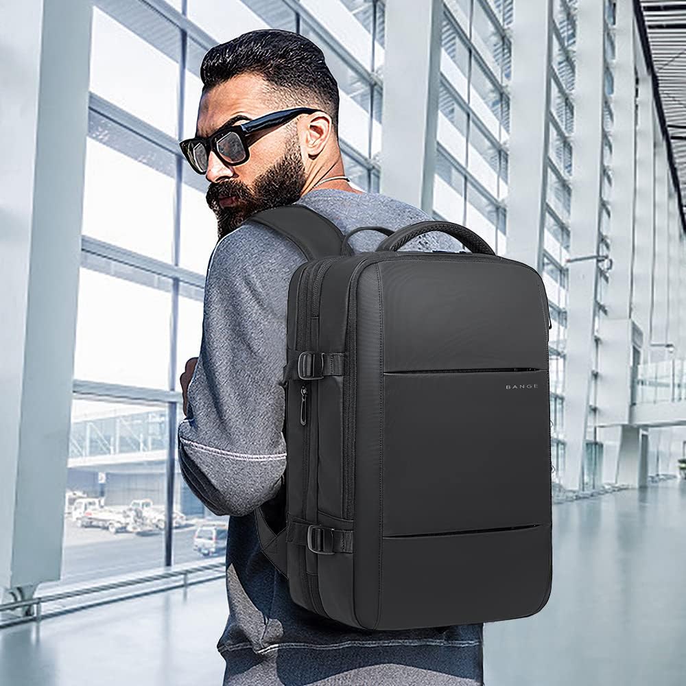 Convertible Carry-On Backpack with Laptop Compartment | Water-Resistant Travel Bag with Duffle Mode | Fits 17-Inch Laptop | Security Pocket | Thomler
