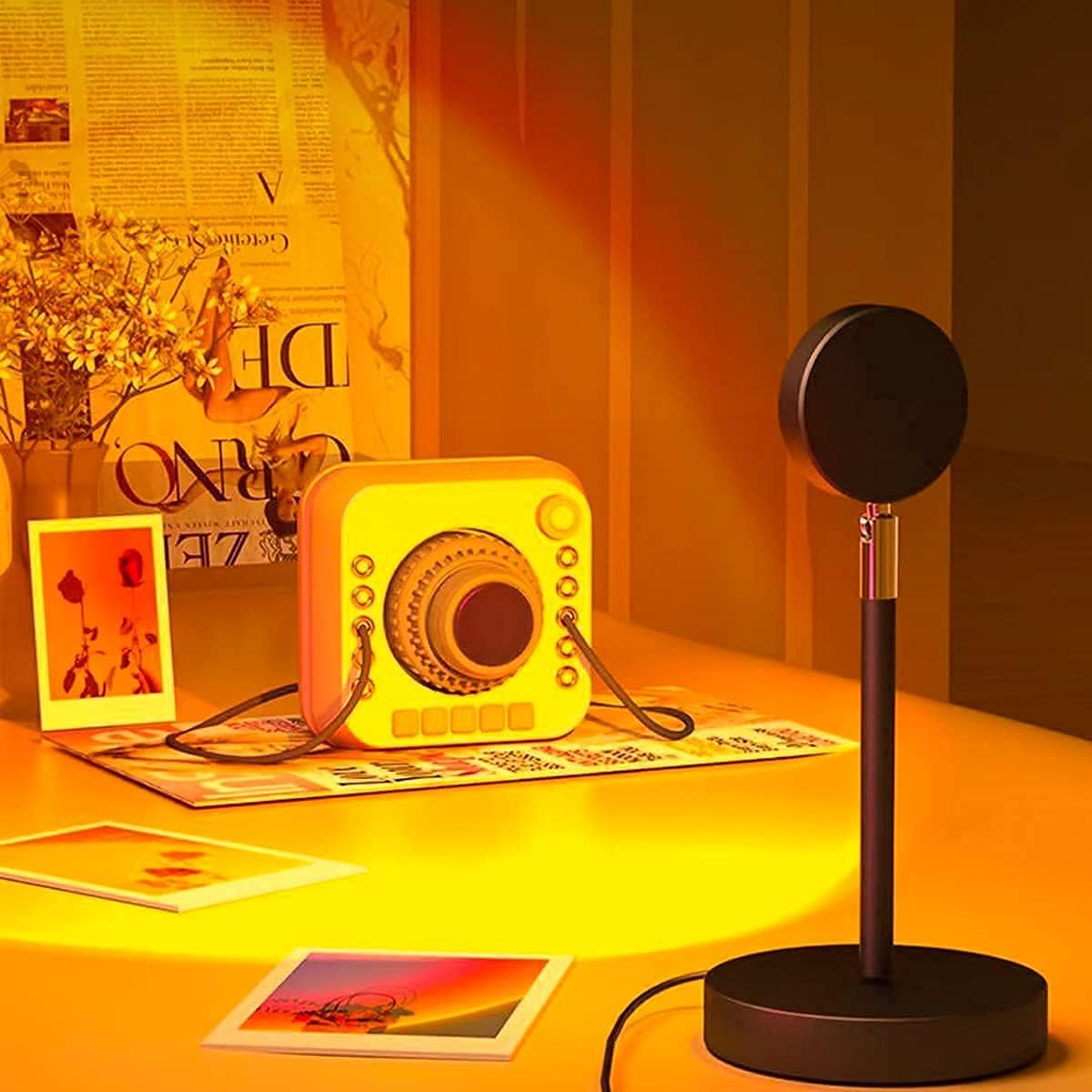 Sunset Projection Lamp with 360° Rotating Head – 13 Ambient Light Modes for Bedroom, Living Room & Creative Spaces | Thomler