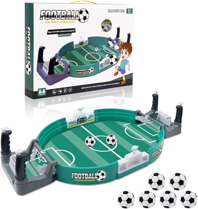 Desktop Foosball Set Compact Family Action Game for Kids & Adults Recreation Room Fun | Thomler