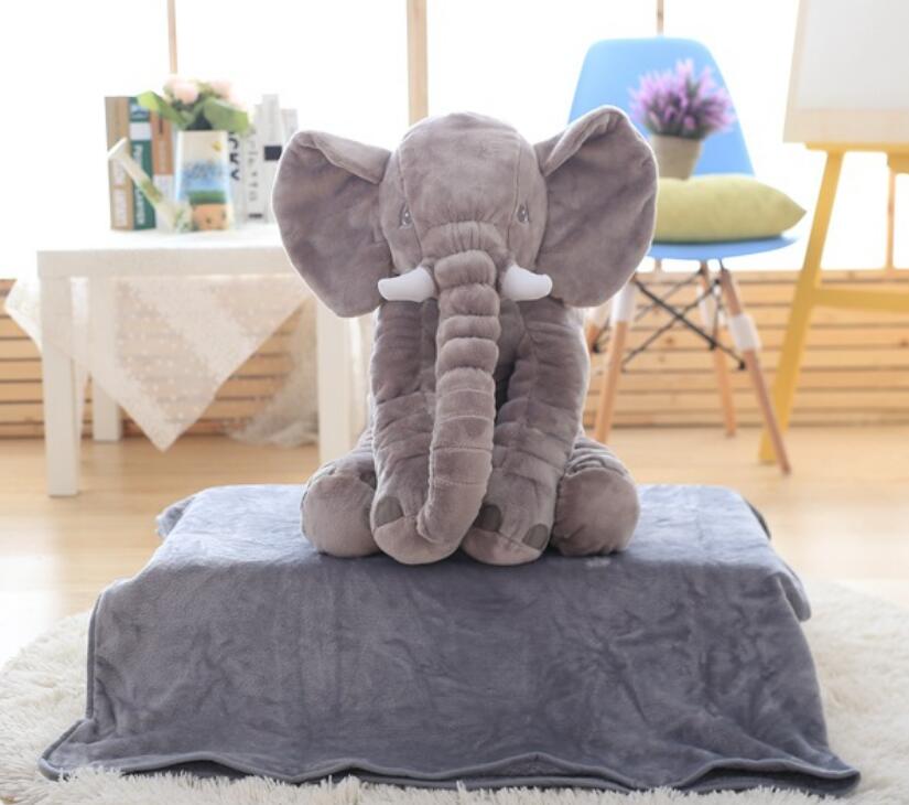 Jumbo Plush Elephant Pillow Toy for Nursery & Baby Photos – Soft Cotton-Filled Cuddle Buddy for Infants & Toddlers | Thomler