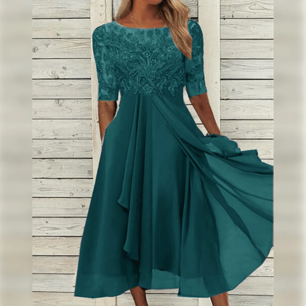 Women's Versatile Occasion Dress – Elegant Long-Sleeve Design for Weddings, Parties & Events in Multiple Colors | Thomler