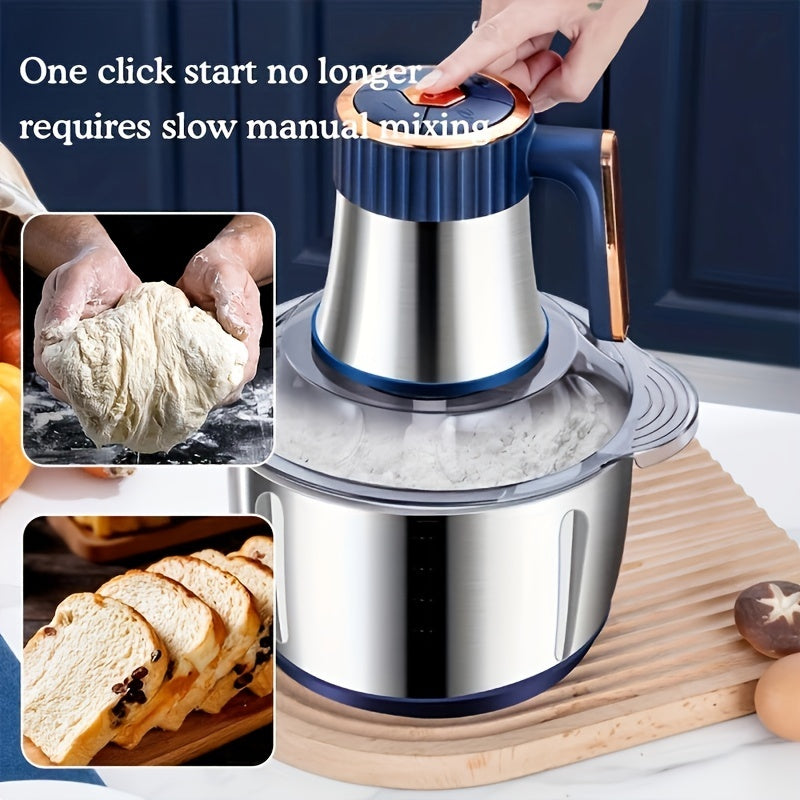 Food Processor Stainless Steel 5.0 L Blue Kitchen Chopper Grinder Vegetable Meat Mixer 5000 RPM Multi Blade Prep Machine | Thomler