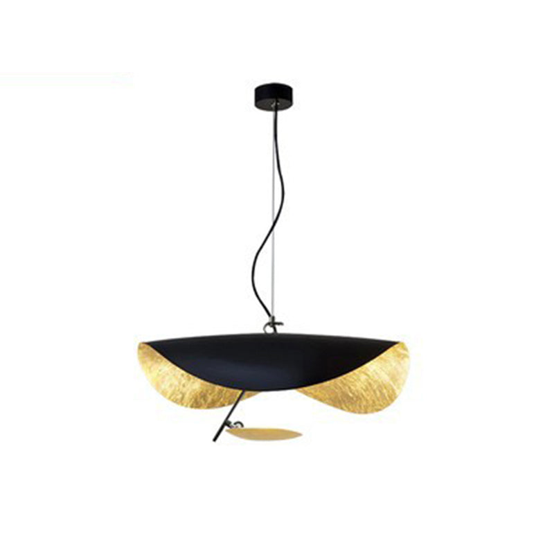 Contemporary Leaf-Motif Flush Mount Ceiling Light Metal Fixture Black Gold White Finish for Living Room Bedroom Dining Room Modern Home | Thomler