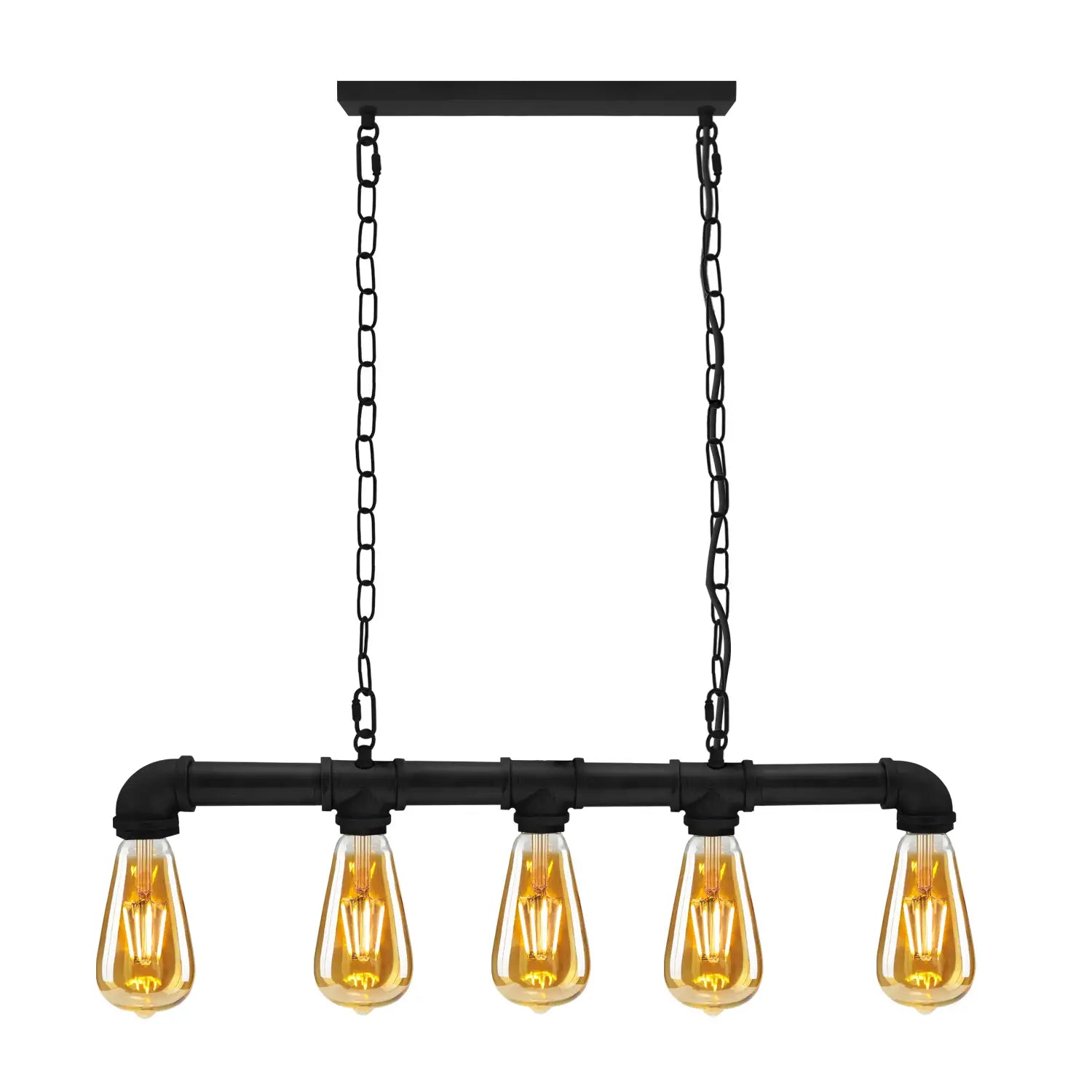 Hanglamp Industrieel Steampunk Waterpijp Koper Ijzer 110cm Vintage Plafondlamp Retro