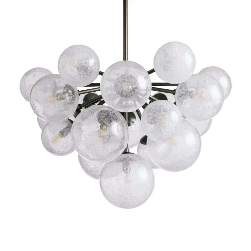 Bubble Glass Globe Chandelier Multi-Light Statement Fixture for Dining Room Living Room Foyer Hanging Ceiling Light Modern Farmhouse | Thomler