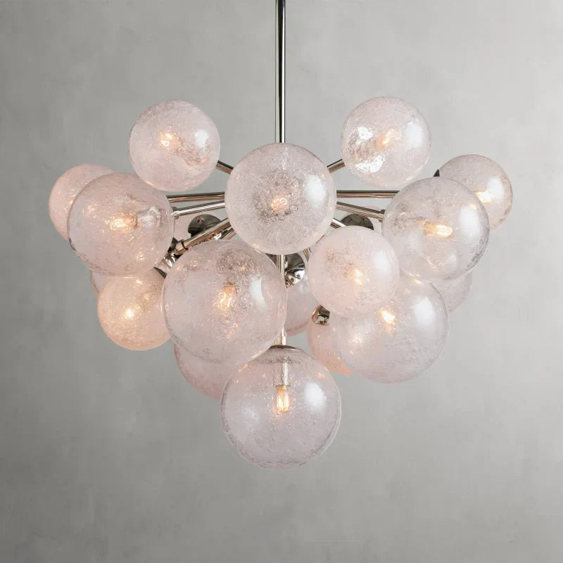 Bubble Glass Globe Chandelier Multi-Light Statement Fixture for Dining Room Living Room Foyer Hanging Ceiling Light Modern Farmhouse | Thomler