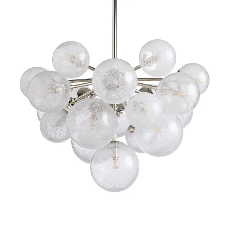 Bubble Glass Globe Chandelier Multi-Light Statement Fixture for Dining Room Living Room Foyer Hanging Ceiling Light Modern Farmhouse | Thomler