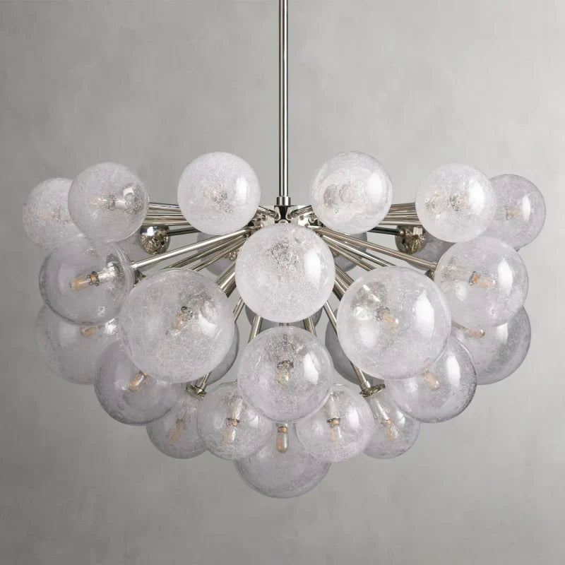 Bubble Glass Globe Chandelier Multi-Light Statement Fixture for Dining Room Living Room Foyer Hanging Ceiling Light Modern Farmhouse | Thomler