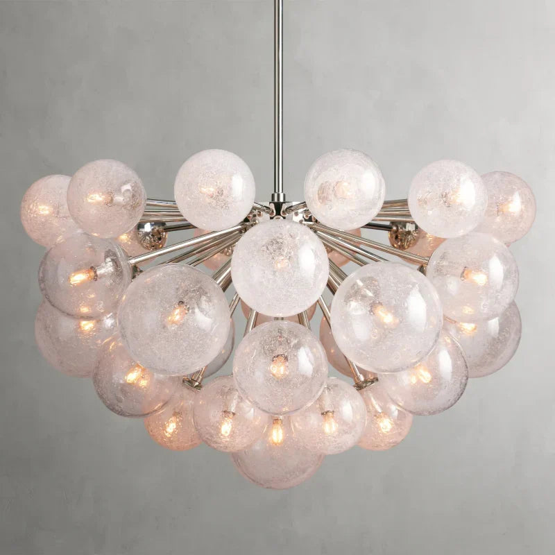 Bubble Glass Globe Chandelier Multi-Light Statement Fixture for Dining Room Living Room Foyer Hanging Ceiling Light Modern Farmhouse | Thomler