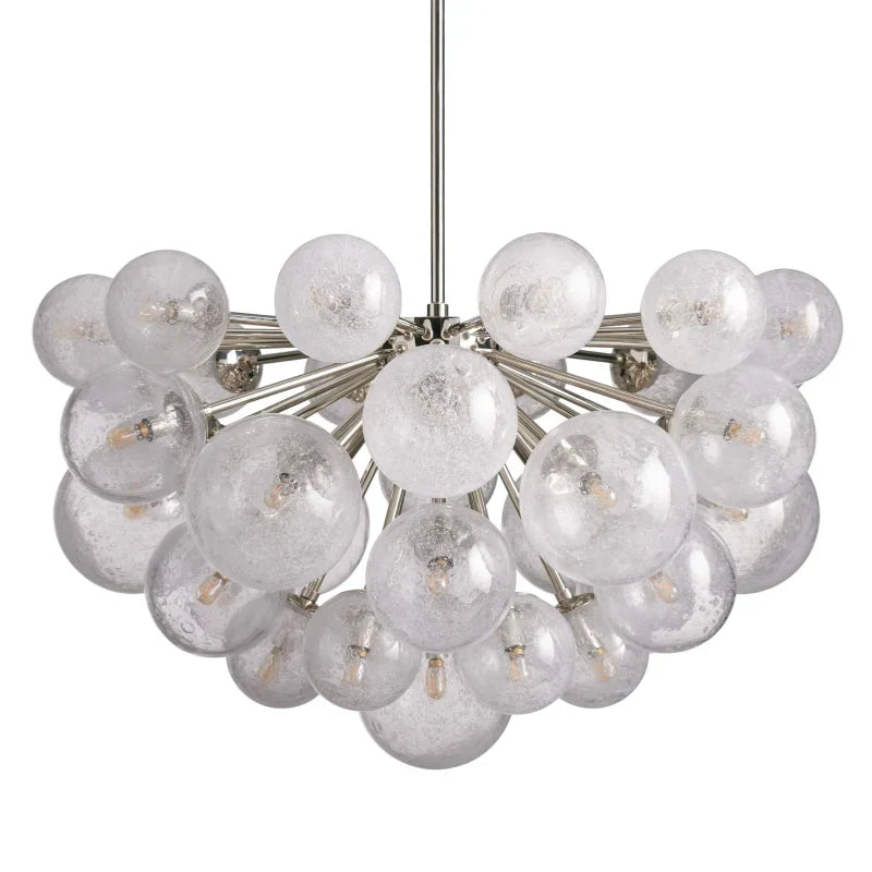Bubble Glass Globe Chandelier Multi-Light Statement Fixture for Dining Room Living Room Foyer Hanging Ceiling Light Modern Farmhouse | Thomler