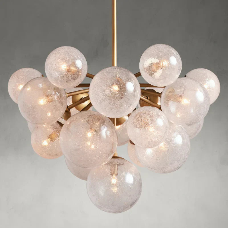 Bubble Glass Globe Chandelier Multi-Light Statement Fixture for Dining Room Living Room Foyer Hanging Ceiling Light Modern Farmhouse | Thomler