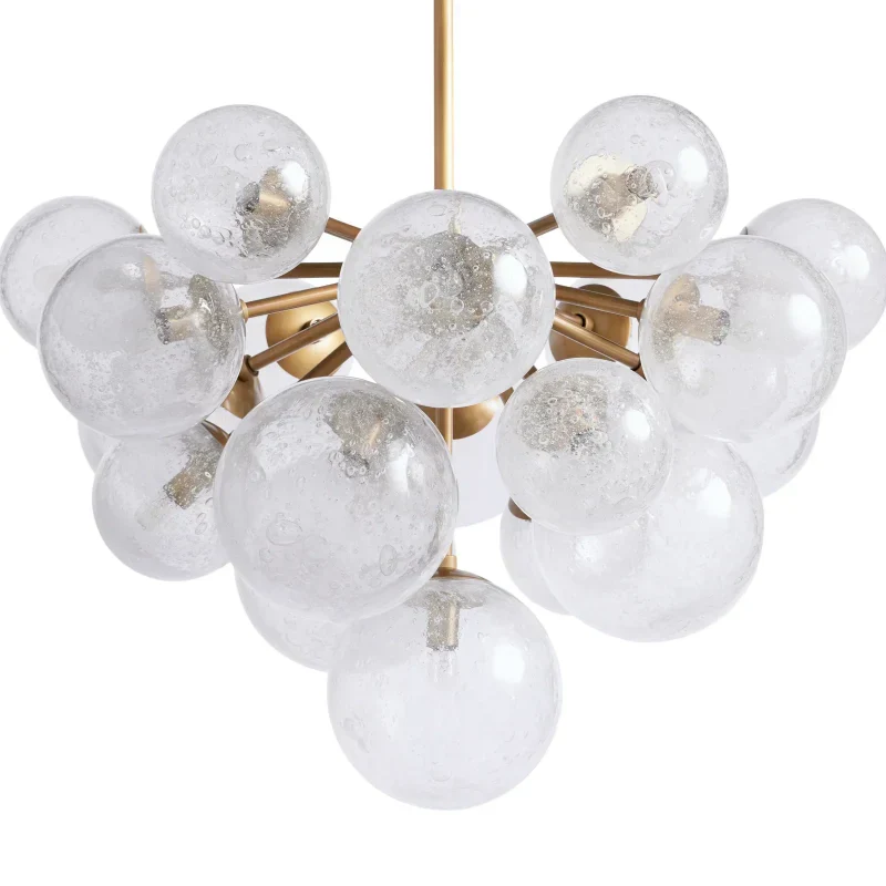 Bubble Glass Globe Chandelier Multi-Light Statement Fixture for Dining Room Living Room Foyer Hanging Ceiling Light Modern Farmhouse | Thomler