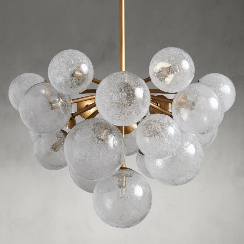 Bubble Glass Globe Chandelier Multi-Light Statement Fixture for Dining Room Living Room Foyer Hanging Ceiling Light Modern Farmhouse | Thomler