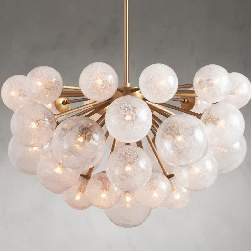 Bubble Glass Globe Chandelier Multi-Light Statement Fixture for Dining Room Living Room Foyer Hanging Ceiling Light Modern Farmhouse | Thomler