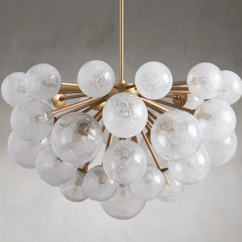 Bubble Glass Globe Chandelier Multi-Light Statement Fixture for Dining Room Living Room Foyer Hanging Ceiling Light Modern Farmhouse | Thomler