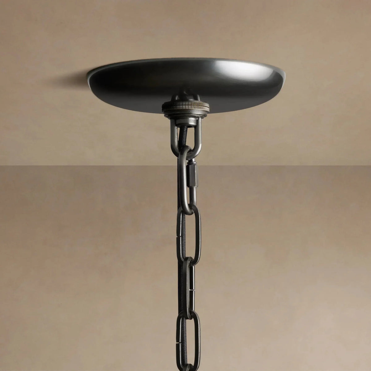 Curved Textured Glass Pendant Light with Metal Canopy for Dining Room Kitchen Island | Thomler