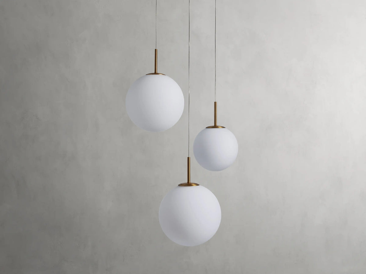 Adjustable Multi-Globe LED Spiral Chandelier 20-43 in Diameter Crackle or Matte Glass Brass Finish for Entryway & Dining Room | Thomler