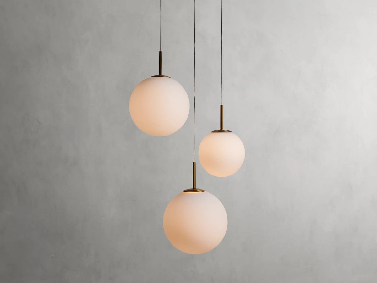 Adjustable Multi-Globe LED Spiral Chandelier 20-43 in Diameter Crackle or Matte Glass Brass Finish for Entryway & Dining Room | Thomler