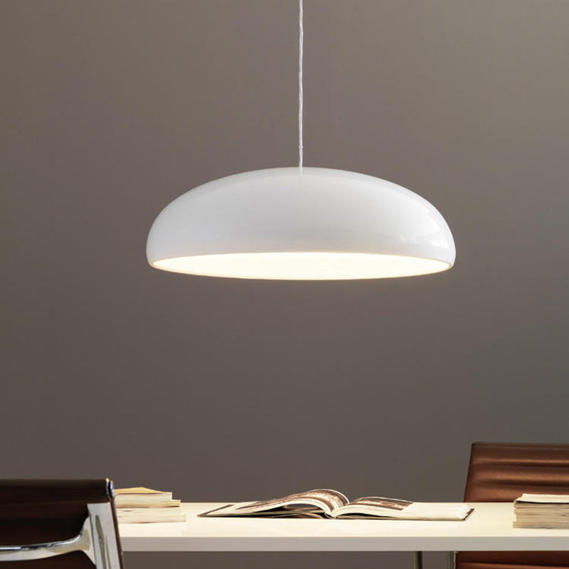 Modern Metal Dome Ceiling Fixture with Tri-Tone Dimming & LED Bulb – 14 to 24 inch Round Hardwired Indoor Hanging Lamp for Dining | Thomler