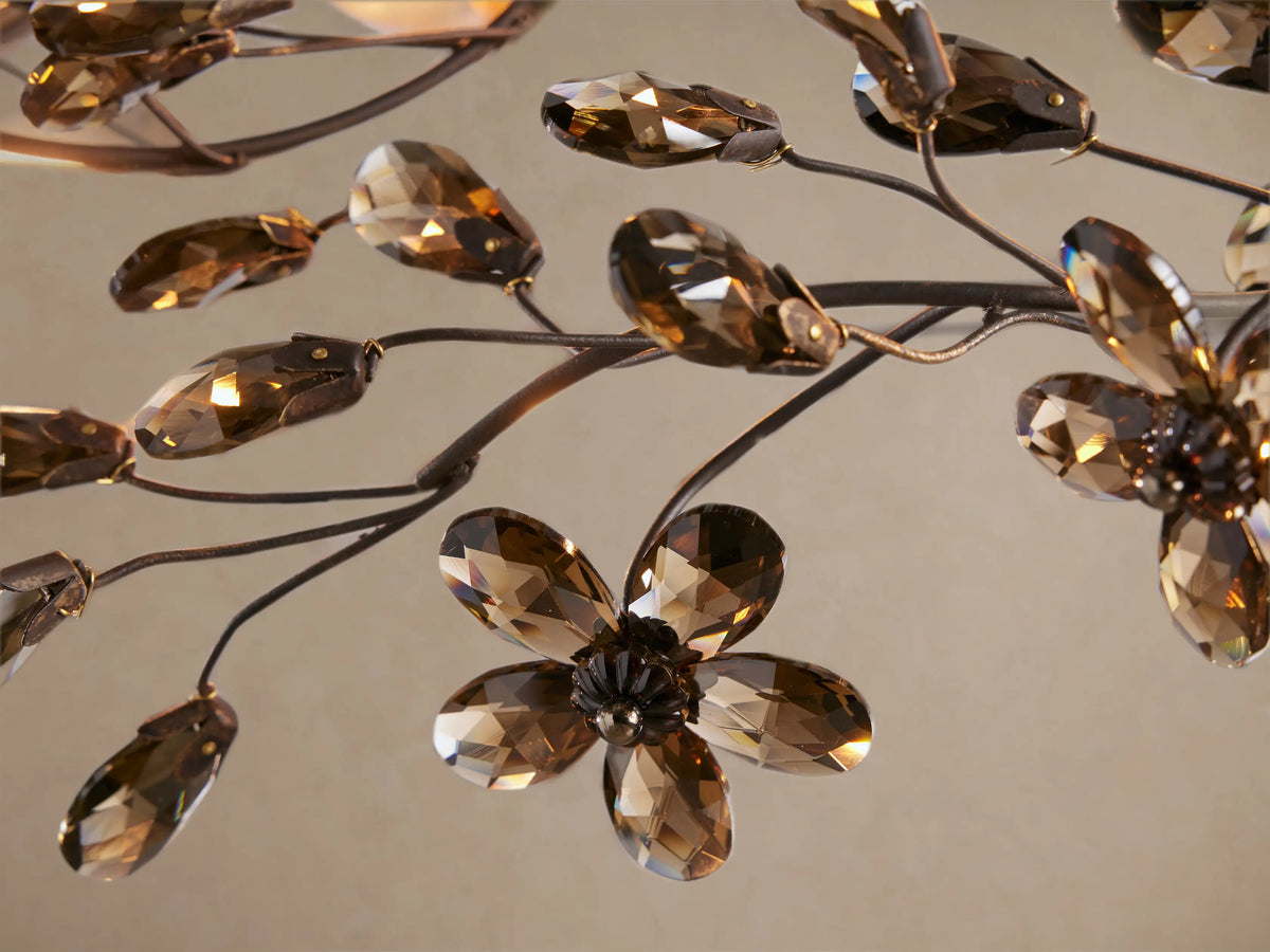 Round Multi-Light Statement Chandelier 39-60 in 6-12 Sockets Metal Crown for Dining Room Foyer Entryway Living Room | Thomler