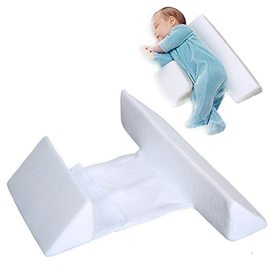 Adjustable Anti-Roll Side Sleep Wedge for Babies 0-12 Months | Memory Foam Triangle Positioner for Infants Newborns | Washable Cover | Thomler
