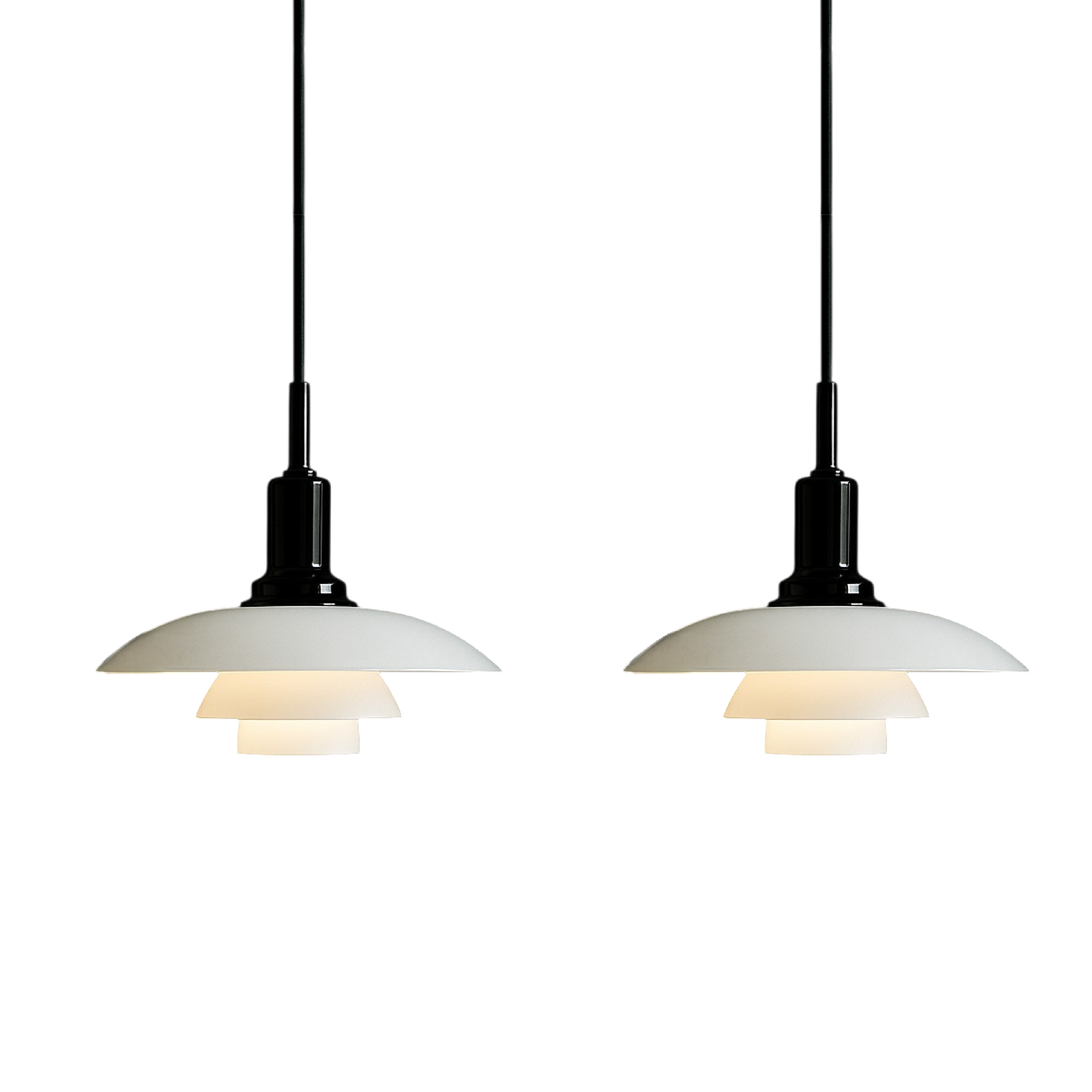 Pendant Light Glass Metal 28.0 cm Dome Gold Dining Room Kitchen Island Adjustable 2-3 Heads | Thomler