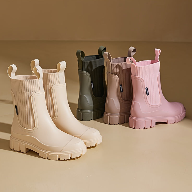 Women's Short Waterproof Rain Boots with Anti-Slip Sole for Garden & Wet Weather | Thomler