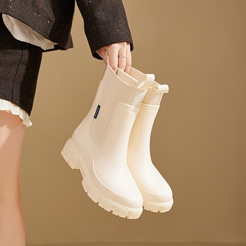 Women's Short Waterproof Rain Boots with Anti-Slip Sole for Garden & Wet Weather | Thomler