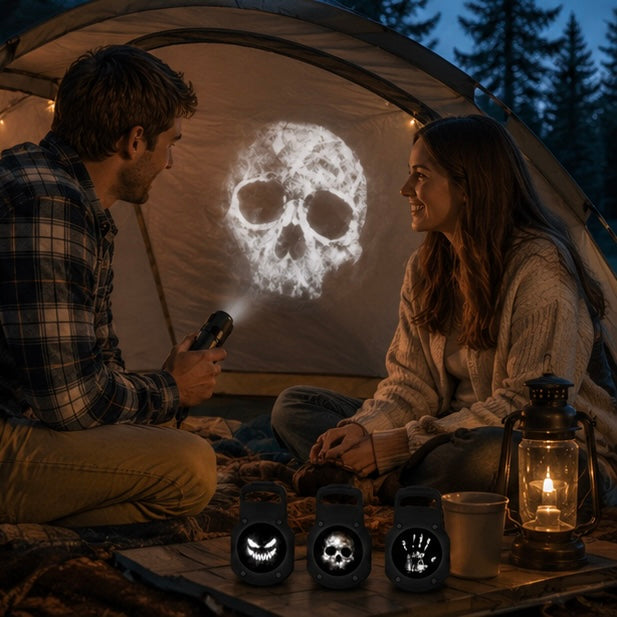 Spooky Skull LED Night Light – Motion-Pattern Projector for Haunted Atmosphere & Seasonal Vibes | Thomler