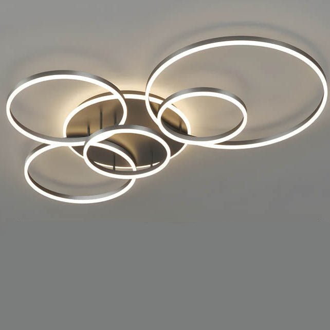 Ceiling Light Aluminium LED 115.0 cm Modern Living Room Bedroom Minimalist Ring Design | Thomler