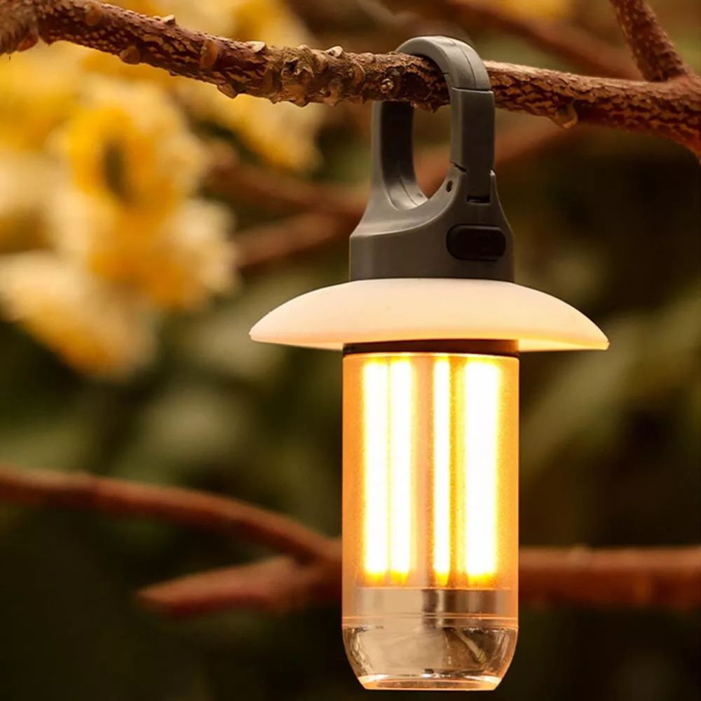 Rechargeable LED Camping Lantern with 5 Light Modes & Hanging Hook for Tents, Hiking, Emergency Use – 2-Pack | Thomler
