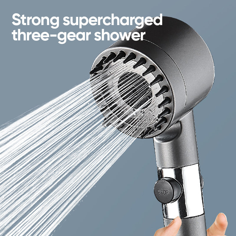 3-Mode High-Pressure Handheld Shower Head with On/Off Pause Switch & Built-In Water Filter | Thomler