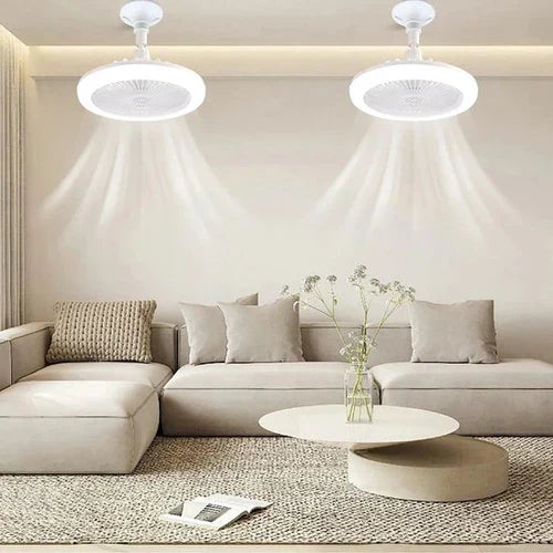 Ceiling Fan Light Combo Screw-In Bulb Socket with Remote Control 3 Speed Adjustable Brightness LED 2100 Lumen for Bedroom Kitchen Garage | Thomler