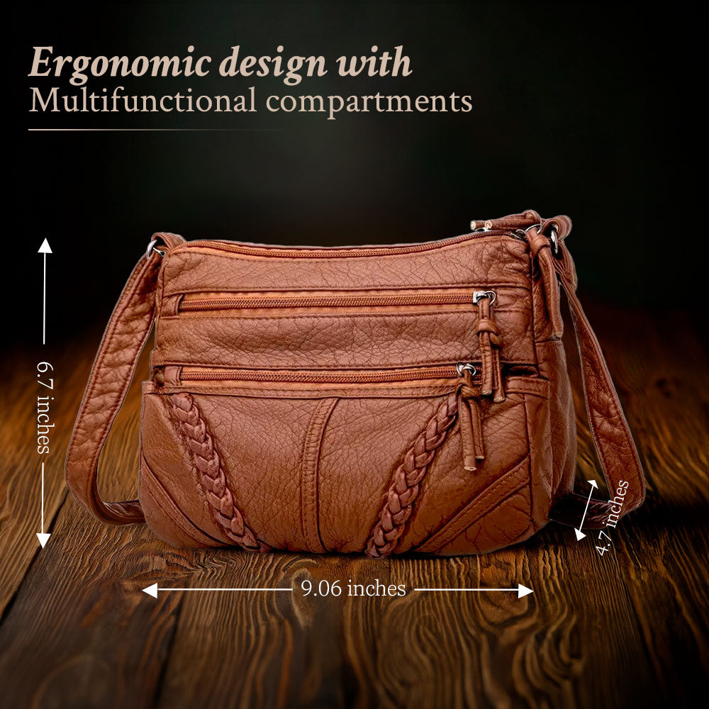 Vegan Leather Crossbody Bag for Women – Adjustable Strap Shoulder Purse with Magnetic Closure – Everyday Carryall Handbag | Thomler