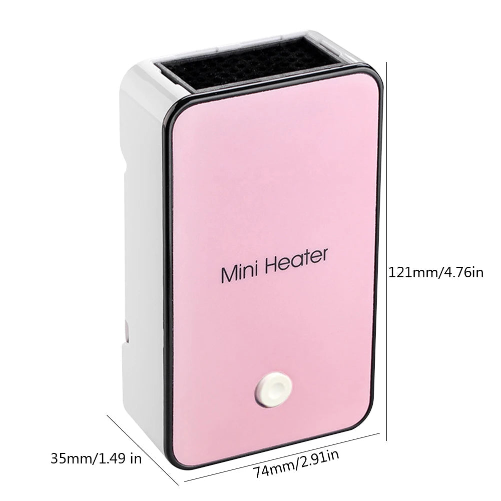 Desktop Personal Space Warmer with Overheat Safety – Compact 50W Fan Heater for Desk, Bedroom & Dorm – Adjustable Angle PTC Ceramic | Thomler