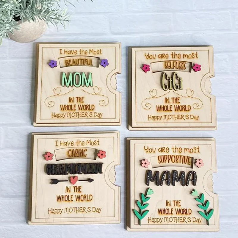 Interactive Spinning Sentiment Card with Rotating 3D Message Display for Mom | Thomler