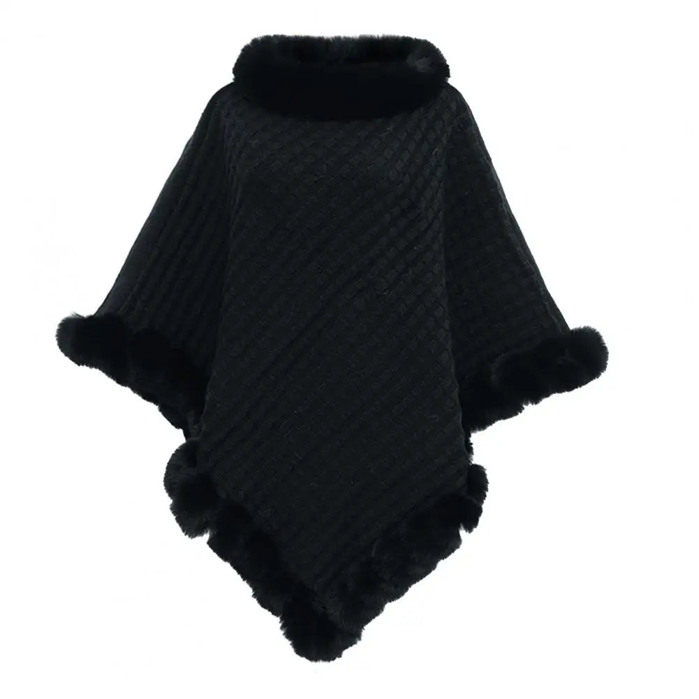 Luxe Faux Fur Cape Wrap for Women – Cozy Winter Shoulder Throw Shawl for Evening & Casual Wear | Thomler