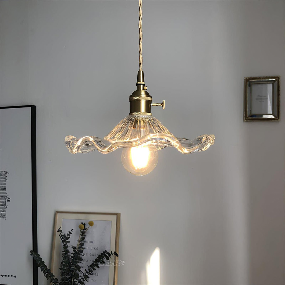 Pendant Light Glass Flower LED Hanging Lamp Living Room Bedroom Dining Room Decorative Ceiling Lighting | Thomler