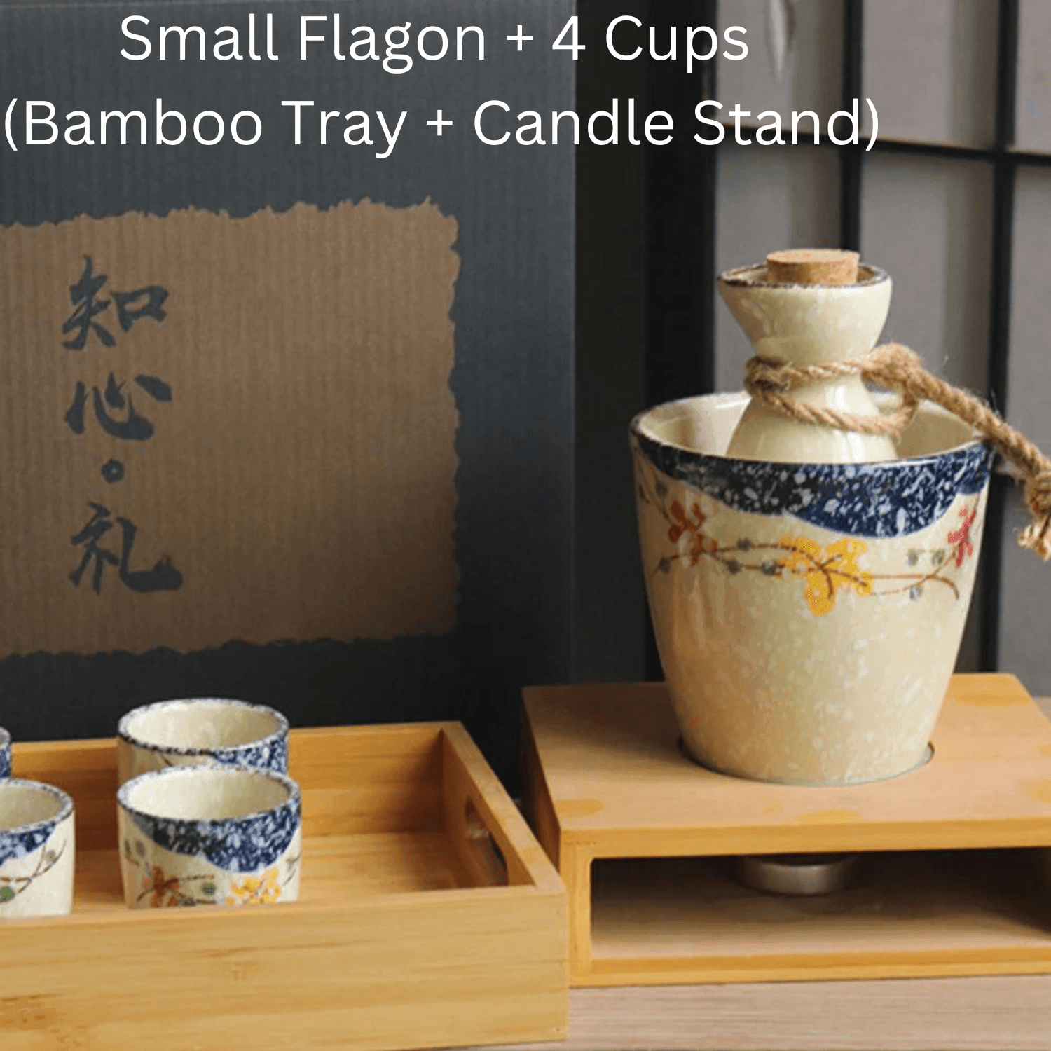 Handcrafted Ceramic Sake Serving Set Cherry Blossom Design Tokkuri Flagon Ochoko Cups Traditional Japanese Drinkware for Home Entertaining G | Thomler