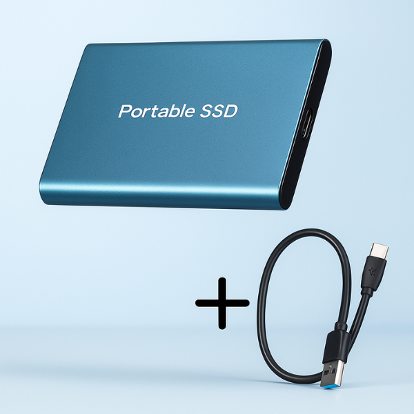 External Solid State Drive Impact-Resistant 1 TB Portable Storage USB 1050 MB/s Fast File Transfer | Thomler