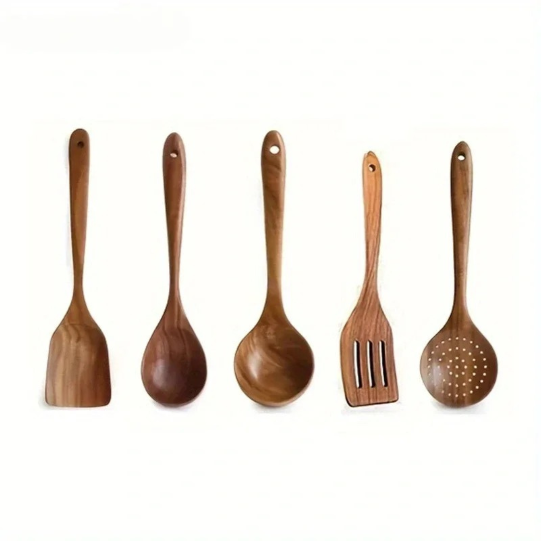Kitchen Utensil Natural Walnut Wood Cooking Tool For Non Stick Pans Stirring Serving Flipping Wooden Kitchenware | Thomler