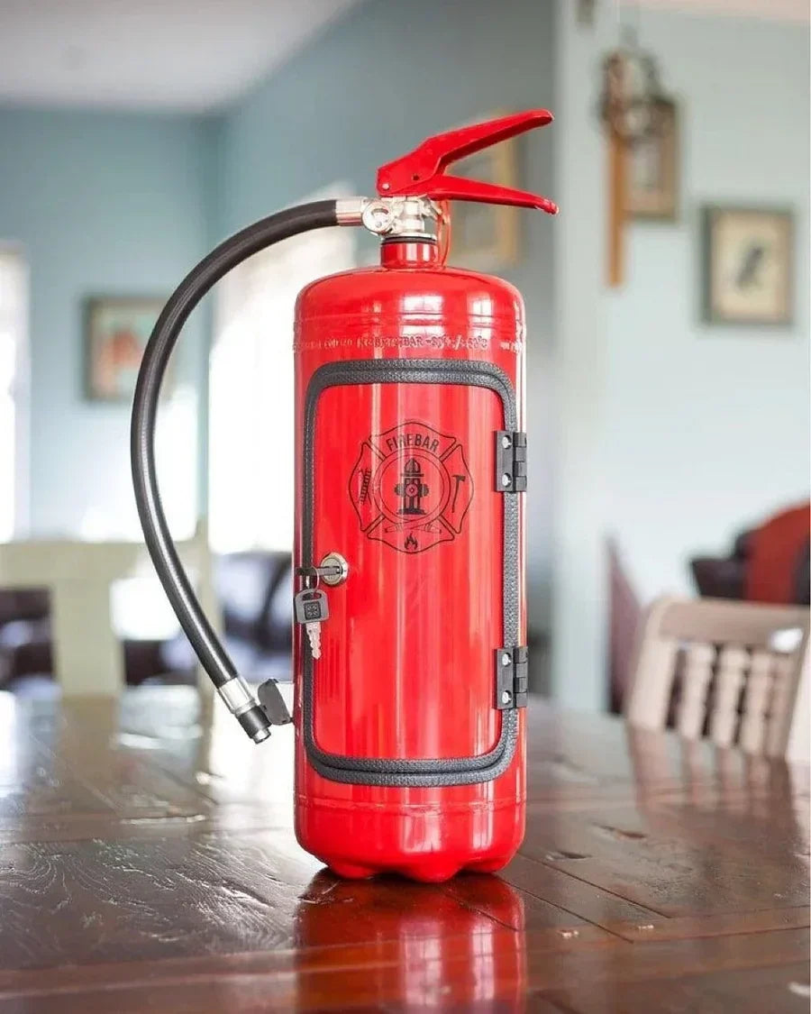 Hidden Fire Extinguisher Liquor Cabinet Decoy Safe for Bottle Storage Home Bar Man Cave Office Conversation Piece Metal Disguise | Thomler