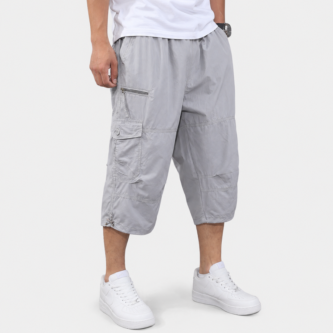 Men's Capri-Length Hiking Shorts with Multiple Cargo Pockets for Trail & Outdoor Adventures | Thomler