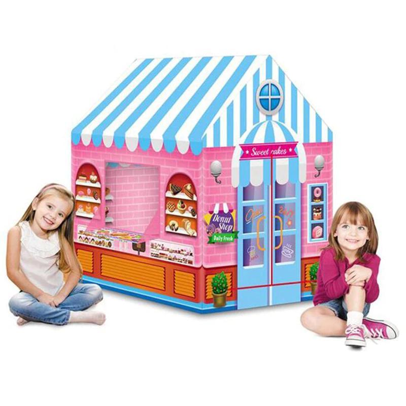 Kids Play Tent Cake Shop Playhouse Pop-Up Fort Indoor Outdoor Pretend Play Space for Toddlers Boys Girls Imaginative Role Play Hideaway | Thomler