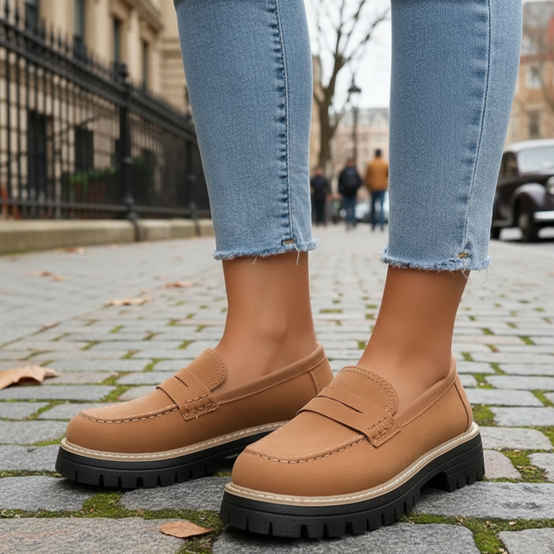 Cushioned Slip-On Shoes with Arch Support & Non-Slip Sole for All-Day Comfort – Women's & Men's Casual Loafers for Walking, Work, Travel | Thomler
