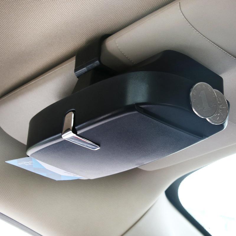 Eyewear Organizer for Car Visor – Magnetic Clip-On Holder with Card Slots | Thomler