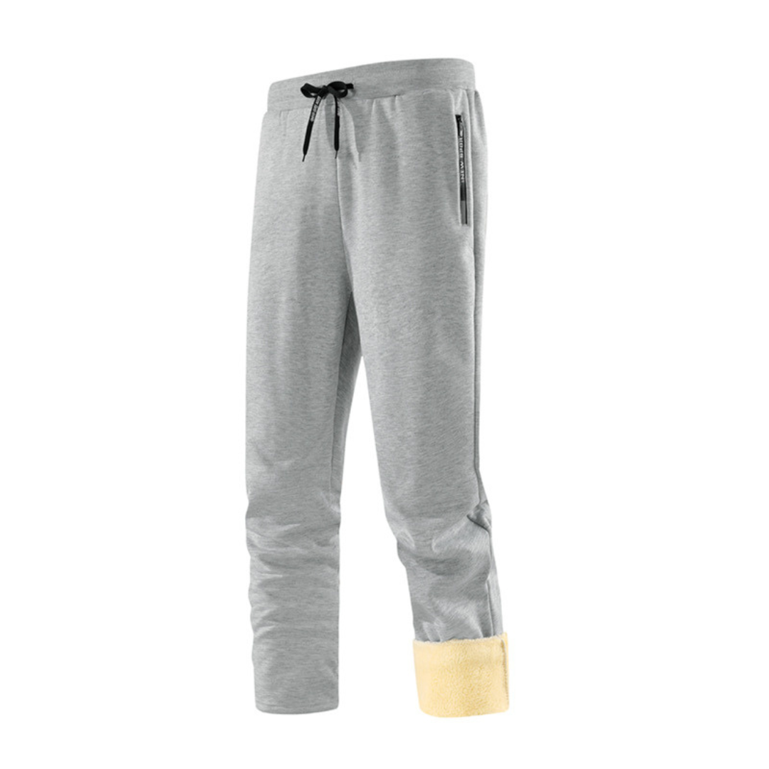 Thermal Fleece-Lined Joggers with Zippered Pockets – Winter Sweatpants for Men | Thomler