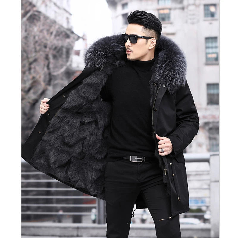 Insulated Winter Parka Jacket with Thick Lining for Men – Long Hooded Coat for Cold Weather & Snow | Thomler