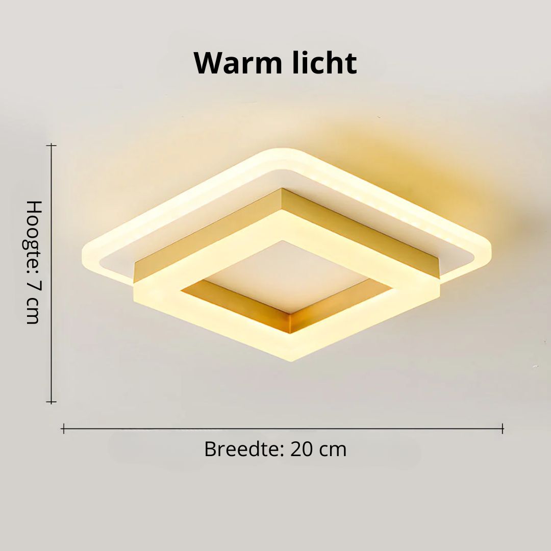 Ceiling Light LED 1920 Lumen Black White Bedroom Hallway Modern Geometric Flush Mount Living Room Lighting | Thomler