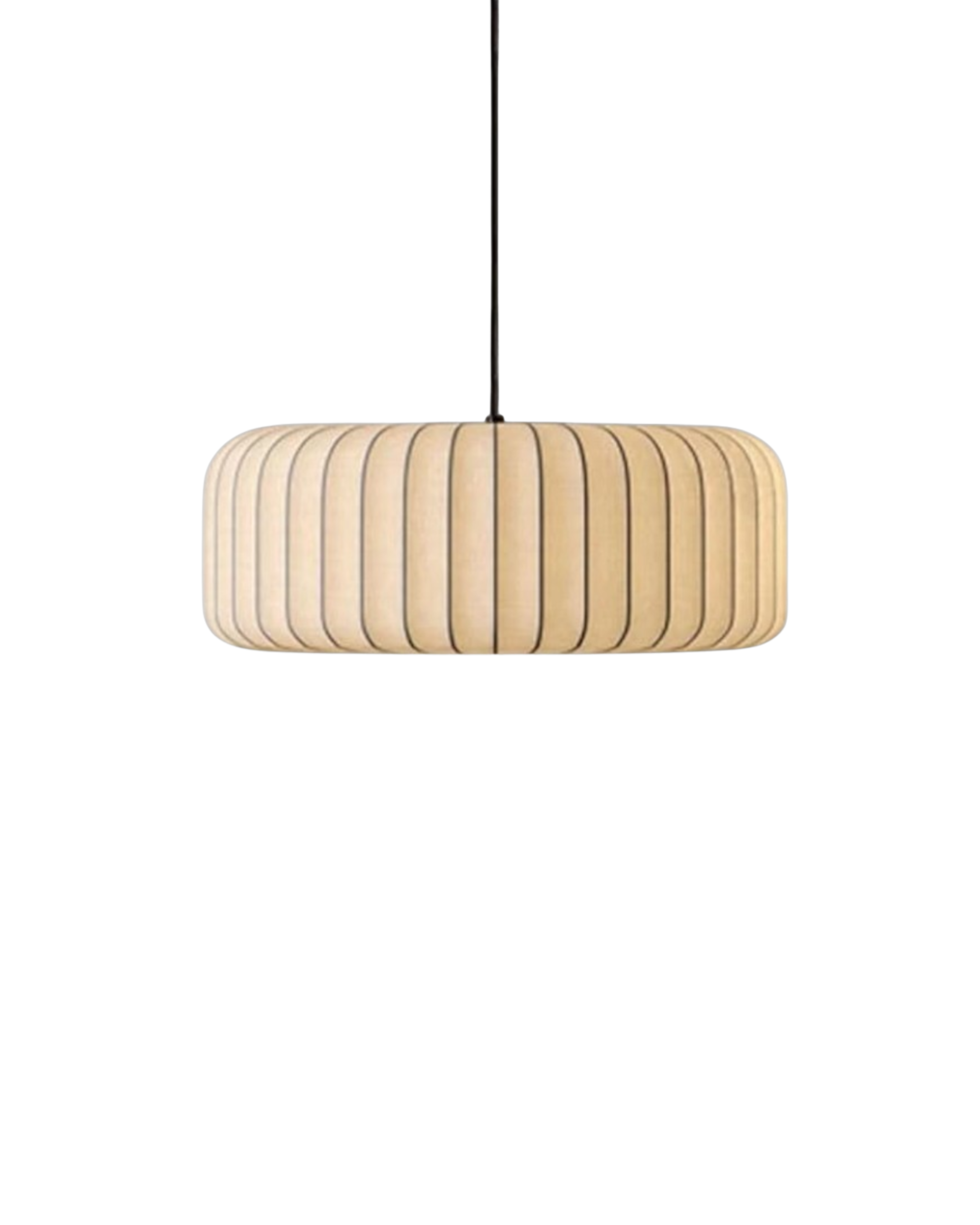 Pendant Light Stretch Fabric 55.0 cm (21.7") Neutral Dining Room Minimalist Japandi Hanging Ceiling Lamp E27 | Thomler